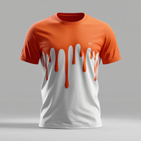 T-shirt formel pour homme en maille polyester/coton, style décontracté, imprimé sérigraphié, design uni, anti-plis, écologique, OEM/ODM