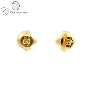 DIRECTO AL POR MAYOR ESTILO DE MODA JOYERÍA DE BUENA CALIDAD HECHO A MANO FLOR CLUSTER AU750 BLANCO/ORO AMARILLO DIAMANTE G/VS PENDIENTE - Product Image 3