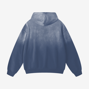 เสื้อฮู้ดวินเทจฟอกสีซีดแบบซันเฟด ผ้าฝ้าย 100% เฟรนช์เทอร์รี่เนื้อหนา เสื้อฮู้ดเปล่าคุณภาพสูง ผู้ผลิตเสื้อฮู้ดแบบ OEM และ ODM - Product Image 6