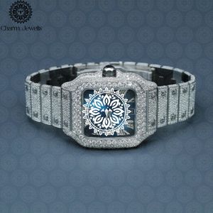 Charm Jewells Luxury Stainless Steel Square <b>Watch</b> 30mm Analog Quartz <b>Diamond</b> Encrusted Folding Clasp Women's Fashion - Product Image 4