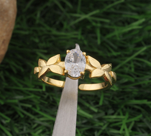 Anillo Delgado Apilable de Plata de Ley 925 Chapado en Oro con Turquesa para Mujer, Anillo Clásico de Boda, Joyería Elegante para Regalo - Product Image 1