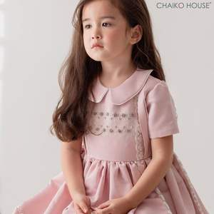 Ropa Infantil Keva, Vestido de Niña con Bordado de Flores Estilo Vintage para Invierno, Navidad y Ocasiones Especiales, Diseño de Cuello Redondo, ODM - Product Image 3