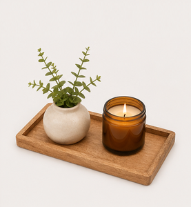 Juego de 3 bandejas de servir rústicas hechas a mano de madera de mango, ecológicas, rectangulares, para restaurante, hotel y decoración del hogar. - Product Image 2