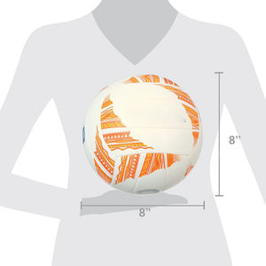 Ballon de football personnalisé en gros, imprimé, doux, blanc et orange, à motifs, pour activités intérieures et extérieures - Product Image 3