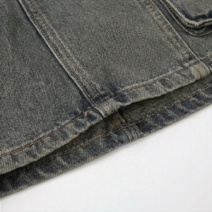 Jupes en jean vintage pour femmes, taille haute, en coton, style décontracté estival, couleur personnalisable, vêtement moderne - Product Image 6