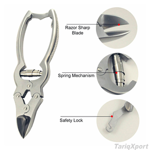 Cortauñas Profesional de Acero Inoxidable de Alta Calidad con Punta Curva y Abertura de Mandíbula Ancha para Uñas Gruesas y Mutadas, Marca Privada - Product Image 4