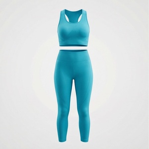 ชุดเลกกิ้งโยคะเอวสูงสำหรับผู้หญิง กางเกงออกกำลังกายแบบรัดรูปยกกระชับสะโพกไร้ตะเข็บ ชุดออกกำลังกายฟิตเนส - Product Image 1