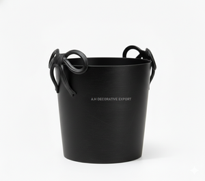 Cubo para hielo antiguo con asa de aluminio |   Enfriador de Vino Rústico de Aluminio |   Metal Envejecido para Enfriador |   Bar Vintage - Product Image 5