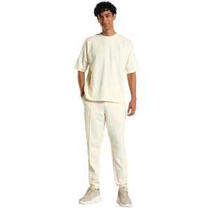 Ensemble de survêtement pour homme en deux pièces, design tendance, haute qualité, été, décontracté, uni, 100% coton, nouvelles arrivées 2025 - Product Image 1