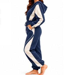 Combinaison en polaire pour femme, tenue confortable en une seule pièce pour l'hiver - Product Image 3