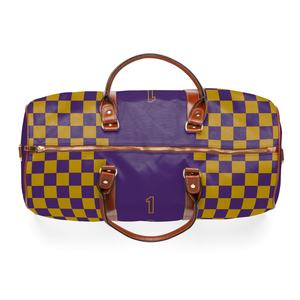 Checkmate Omega Psi Phi Inspired Cordura Duffle <b>Bag</b> 1911 Fraternity Travel Weekender <b>Overnight</b> <b>Bag</b> Zipper Waterproof Large - Product Image 1