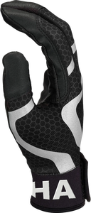 Guantes de Béisbol de Cuero de Alta Calidad, Antideslizantes, con Soporte Flexible para las Manos, Protección Acolchada, Cuero Genuino Negro - Product Image 4