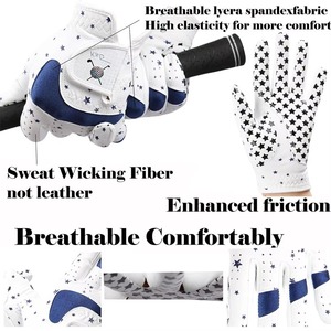 Guantes de Golf de Cuero Genuino Blanco Premium Más Vendidos, Correa de Muñeca Ajustable, Antideslizantes para Hombre, Tela Suave y Transpirable, Agarre Cómodo - Product Image 6
