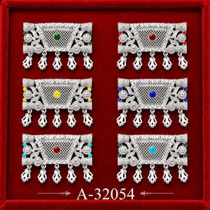 MOLL JEWELLERS Broches de borla de aleación de zinc con diseño de flor chapada en oro y circonitas cúbicas para mujer, joyería de boda A-32053 - Product Image 2