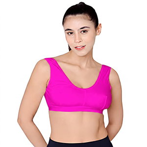 Women's White Breathable Seamless Sports <b>Bra</b> Light Support Yoga Gym Active Wear Adjustable Strap Comfortable Fit Front Logo - Product Image 2