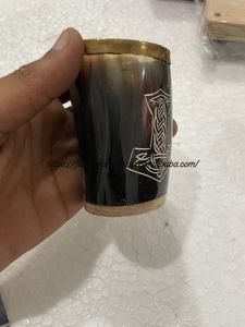 Verre en forme de corne de Viking, fait main, qualité supérieure, durable, design élégant, pour la consommation de bière, décoration de la maison, objet de collection - Product Image 6
