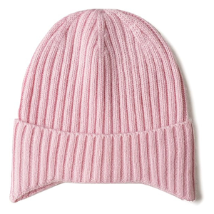 Pink Ribbed Knit Beanie Hat for Adults Unisex Casual <b>Winter</b> <b>Cap</b> 100% Acrylic Cuffed Design Solid Color Comfort Fit 56-58CM - Product Image 4