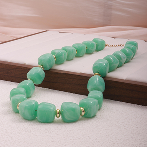 Unique Plastic/resin Beaded <b>Necklace</b> Fashion New Design Unique Fashion <b>Stacked</b> <b>Necklace</b> Accessories with rainbow Color - Product Image 6