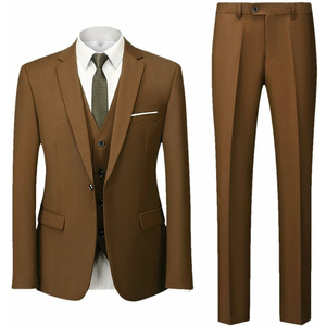 Men 3 Pieces Formal Slim Fit Tuxedo Prom Suit Male Groom Wedding <b>Blazers</b> High Quality Dress Coat Pants Vest & Tie Pant Coat - Product Image 4