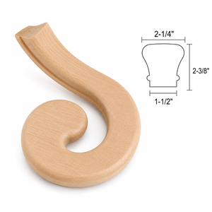 Componentes de Escalera Tradicionales de Madera Maciza con Balaustres Blancos y Pasamanos de Madera Oscura para Diseño de Escalera Clásica Modelo EFS 7030 - Product Image 1