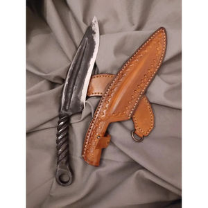 Cuchillo de Cocina Burraq Hecho a Mano, Estilo Medieval, Forjado en Acero al Carbono, Multifuncional, Hoja No Ajustable, Grosor Personalizable - Product Image 2