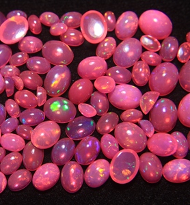 Opale naturelle rose, pierre précieuse, opale d'Éthiopie, cabochon ovale avec jeu de couleurs pour la fabrication de bijoux, fournisseur en gros - Product Image 6