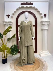 Conjunto de Pantalones Palazzo de Georgette Sintética para Mujer, Diseño TENNYCE, Corte Regular, Secado Rápido, Estilo para Bodas y Fiestas, Todas las Temporadas - Product Image 6