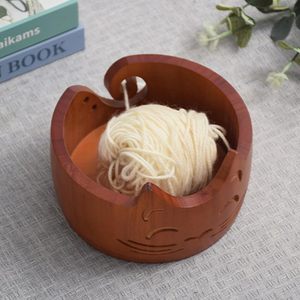 ถ้วยใส่ไหมพรมไม้ธรรมชาติรักษ์โลก ลายวน ร่องเกลียว สำหรับถักโครเชต์ ความหนา 3 มม. ของขวัญงานฝีมือ ขายส่ง - Product Image 4