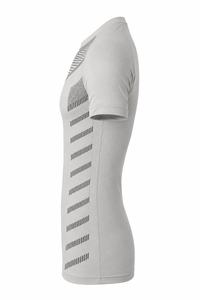 Haut de sport pour homme à manches courtes, gris clair, imprimé par sublimation, séchage rapide, en polyester - Product Image 2