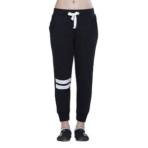 Pantalons de jogging décontractés pour femmes et filles, couleur unie, en molleton de coton, taille haute, style crayon, avec poches, pour l'automne et l'hiver - Product Image 1