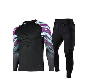 Maillots de gardien de but de football pour adultes, personnalisés, 100% polyester, anti-humidité, protection UV, ensemble de survêtement sans manches - Product Image 1