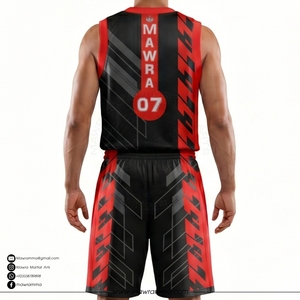 Uniforme de Baloncesto Sublimado Mawra Martial Arts, Secado Rápido, Tallas Grandes, Número de Equipo Personalizado, Ropa Deportiva de Poliéster - Product Image 2