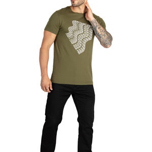 T-shirt imprimé en coton épais de qualité supérieure, col rond, personnalisable avec logo, coupe oversize pour homme - Product Image 6