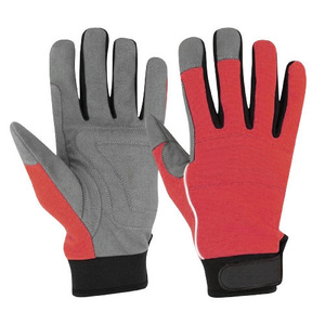 ถุงมือช่างหนังสังเคราะห์คุณภาพสูง ทนทาน ได้มาตรฐาน CE สายรัดข้อมือปรับได้ ป้องกันการสั่นสะเทือน - Product Image 6