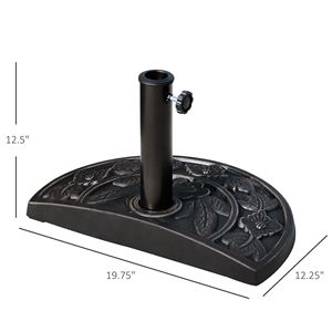 Base per Ombrellone da Esterno da 9 kg in Resina Moderna, Supporto per Palo da 3,8 cm e 4,8 cm, per Hotel e Giardini, Ombrellone Decorativo da Esterno - Product Image 3