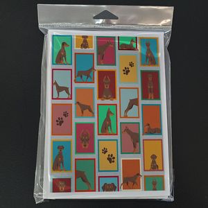 การ์ดเปล่าขนาด5x7 A7แปลกๆบรรจุในซอง Doberman pinscher 8ใบสีแดง - Product Image 3