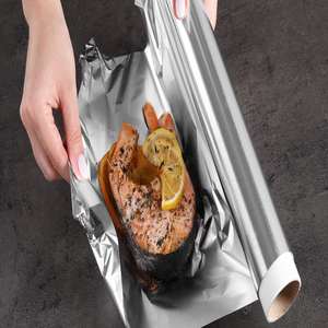 Feuille d'aluminium jetable pour cuisine, emballage alimentaire, qualité alimentaire, douce, enduite, conservant la chaleur - Product Image 5