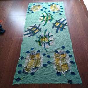 Châle imprimé à la main Emb Shawl, design de luxe, idéal pour toutes les saisons, respirant et coupe-vent - Product Image 5