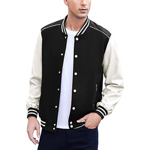 Wholesale Custom Latest Designs Regular Sleeve Stand Collar Baseball Varsity <b>Jacket</b> Front Logo 100% Wool Unisex <b>Winter</b> <b>Jacket</b> - Product Image 3