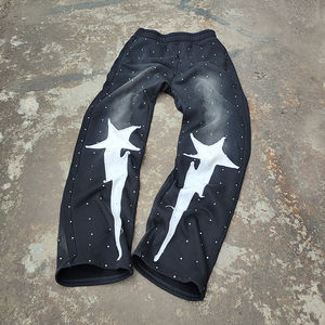 Chándal Unisex Personalizado con Estampado de Puntos Negros y Estrellas, Sudadera con Capucha y Pantalones Largos, Ropa Urbana de Otoño, Corte Holgado - Product Image 2