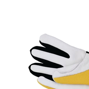 Guantes de Seguridad de PU Amarillo Blanco con Puntas Texturizadas Antideslizantes, Muñequera Elástica, Uso General - Product Image 4