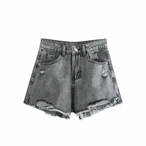 Shorts en jean déchiré respirant taille mi-haute Y2K pour homme – Style décontracté d'été en coton vieilli, coupe Boyfriend, avec trous, streetwear - Product Image 5