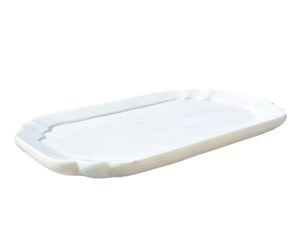 Plateau de service en marbre blanc de qualité supérieure, plateau décoratif de luxe, plateau portable multifonction, best-seller, accent de table, salon - Product Image 3