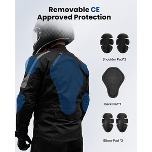 Veste de moto touring personnalisée homologuée CE, imperméable, pour la conduite aventure, avec bandes réfléchissantes, équipement de protection pour moto - Product Image 3