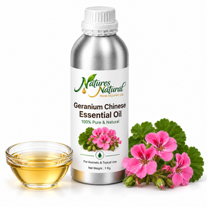 Aceite de Geranio Orgánico Certificado, Pelargonium Graveolens, Aceite Esencial Botánico Dulce 100% Puro, Antienvejecimiento, Perfumería, Cosméticos - Product Image 1