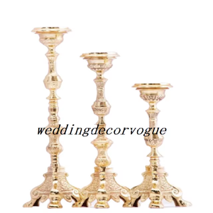 Candelabro de 5 Brazos Dorado, Portavelas de Piso, Elegante Centro de Mesa para Bodas, Iglesias, Fiestas, Decoración para Eventos - Product Image 3