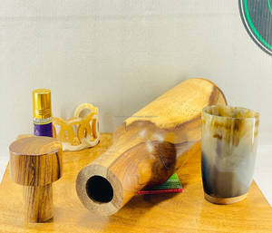 Termo de Bambú Hecho a Mano, Ecológico y Hermético, Botella de Agua Aislada al Vacío, Taza de Viaje con Tapa - Product Image 4