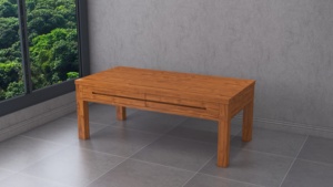 Ensemble de canapés sectionnels élégants en teck massif indonésien de style nordique avec rangement intégré et tables basses assorties pour hôtels de luxe et - Product Image 6