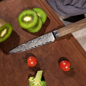 มีดอเนกประสงค์ทำจากเหล็กดามัสกัสขนาด5 "พร้อมด้ามจับไม้ไผ่ - Product Image 2