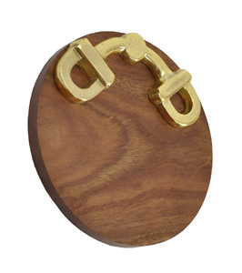 Sous-verres en bois naturel poli, résistants à l'eau, écologiques, pour tasses à thé et café, et sets de table, style morlette de cheval en cuivre - Product Image 4